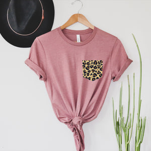 Leopard print pocket shirt