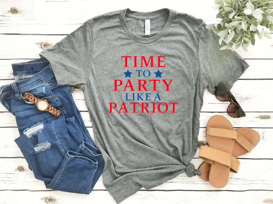 Time to Party like a Patriot T-shirt | Southern Sugar Studio